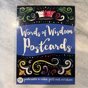 Words of Wisdom 50 Postcards to Color‎ and Share NEW
